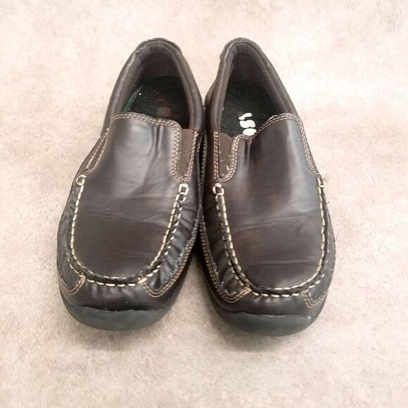 Madison Avenue Big Boys Size 8.5 Brown  Slip On Loafer Flats - Picture 3 of 11